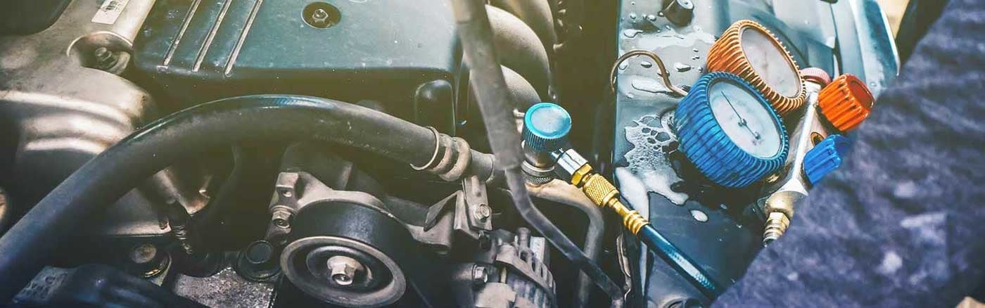 Car A/C being repaired